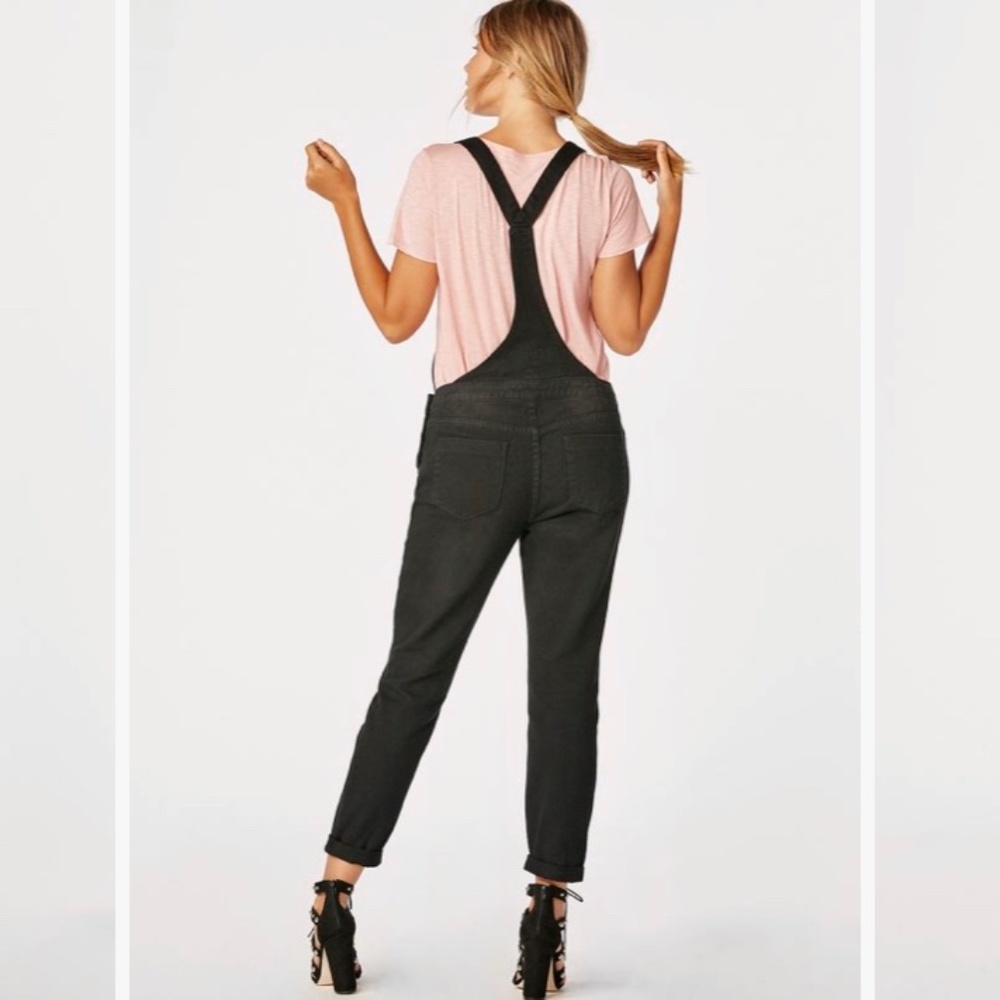 JustFab Black Denim Overall 100% cotton